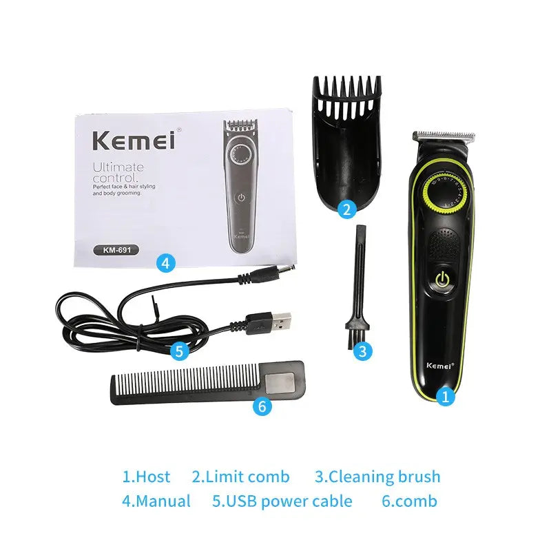 Kemei KM-691 Hair Trimmer – Cordless Beard & Hair Grooming