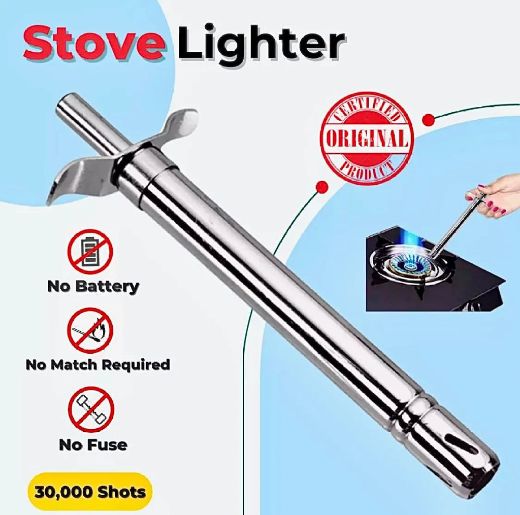 Pack of 2 Premium Stove Lighters with Free Kitchen Knives