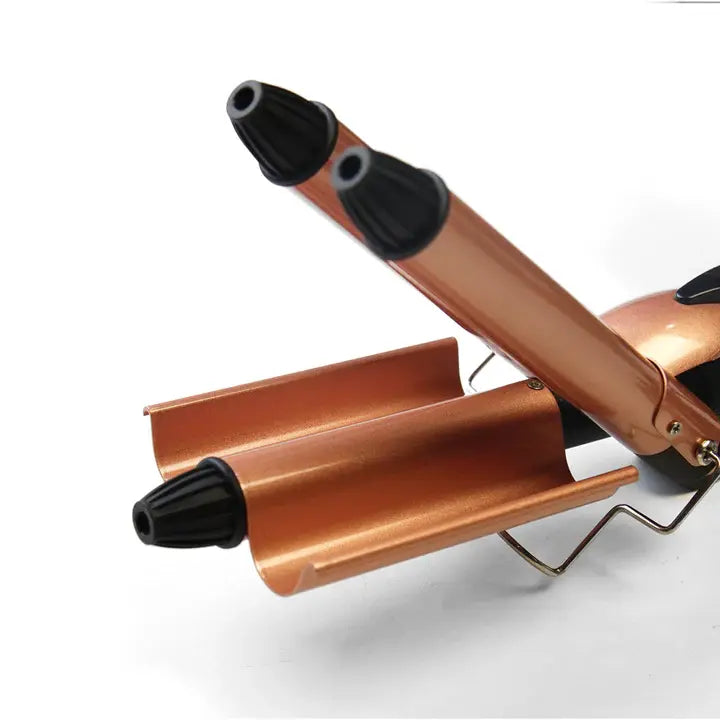 Kemei KM-1010 Foldable Triple Barrel Hair Curler