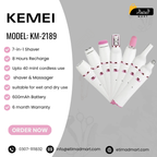Kemei KM-2189 7-in-1 Electric Lady Shaver Epilator Kit