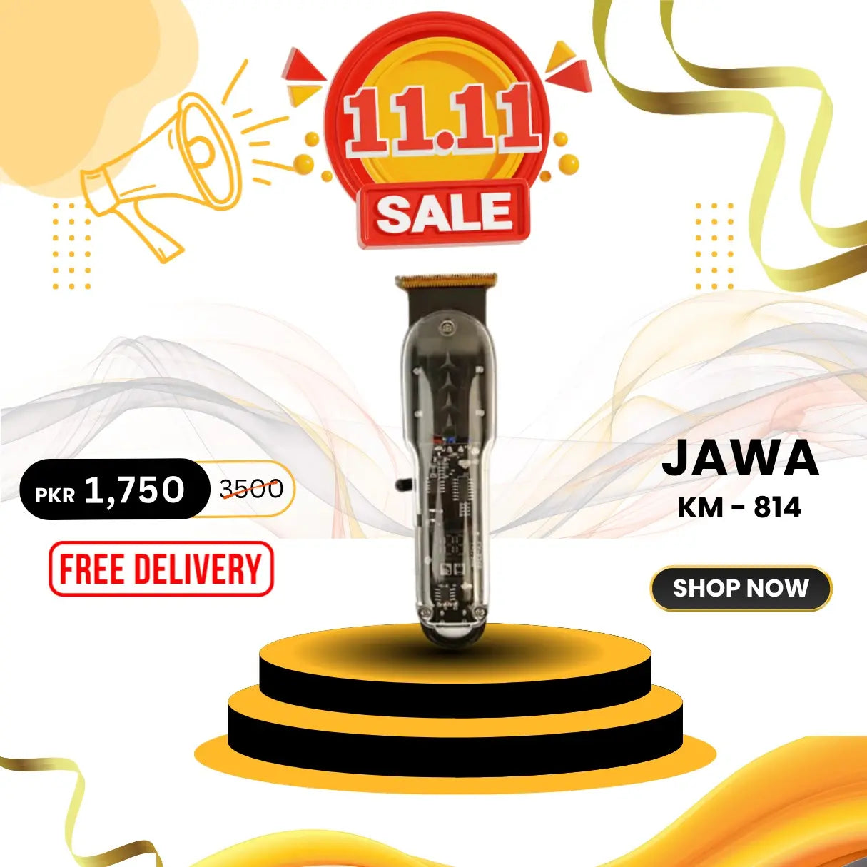 Jawa JW-814 First Transparent Hair & Beard Trimmer