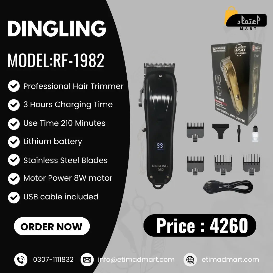 Imported Dingling RF-1982 Professional Hair Clipper