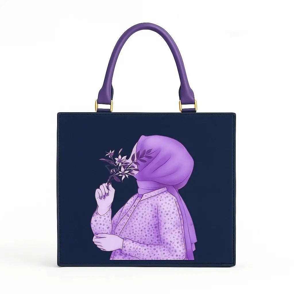 Hijab Girl Canvas Tote Bag – Multiple Colors Available