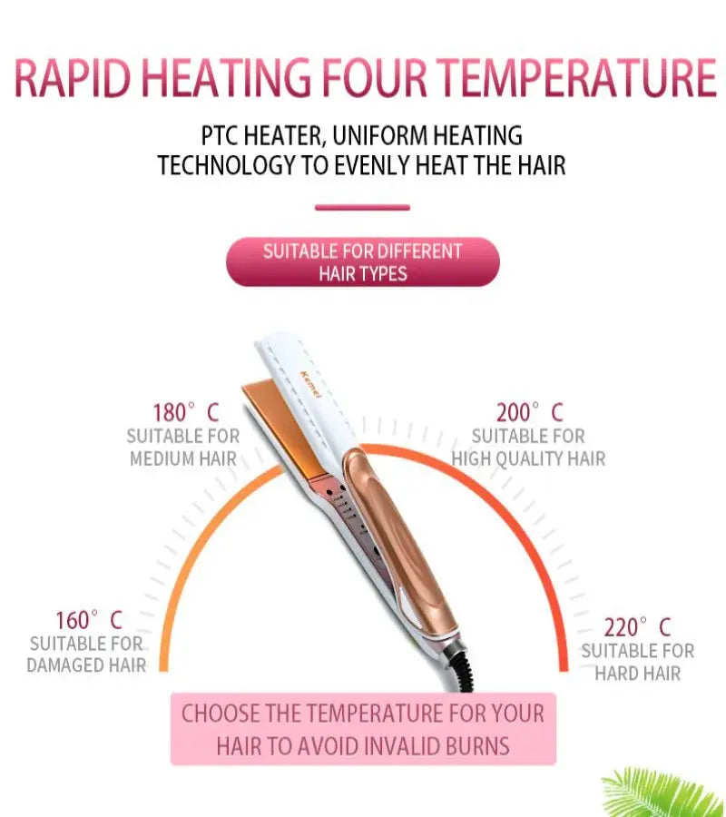 Kemei KM-471 Hair Straightener with Temperature Control