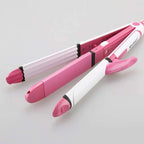 Kemei KM-1291 3-in-1 Hair Straightener, Curler & Crimper