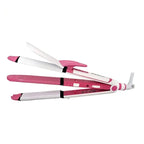 Kemei KM-1291 3-in-1 Hair Straightener, Curler & Crimper