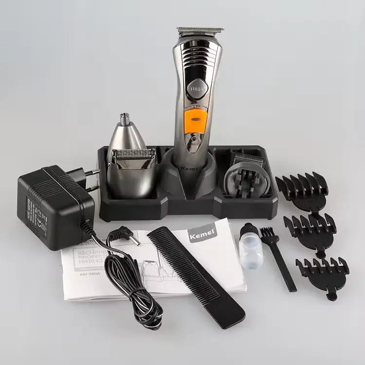 Kemei KM-580 7-in-1 Multi-Purpose Grooming Kit for Men