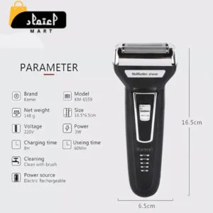 Kemei KM 6558 3-in-1 Electric Hair Clipper and Grooming Kit