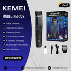 Kemei KM-302 Cordless  Professional Hair Trimmer & Clipper