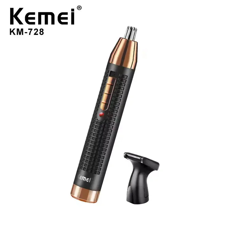 Kemei KM-728 2-in-1 Rechargeable Nose & Ear Hair Trimmer