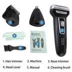 Kemei KM 6558 3-in-1 Electric Hair Clipper and Grooming Kit