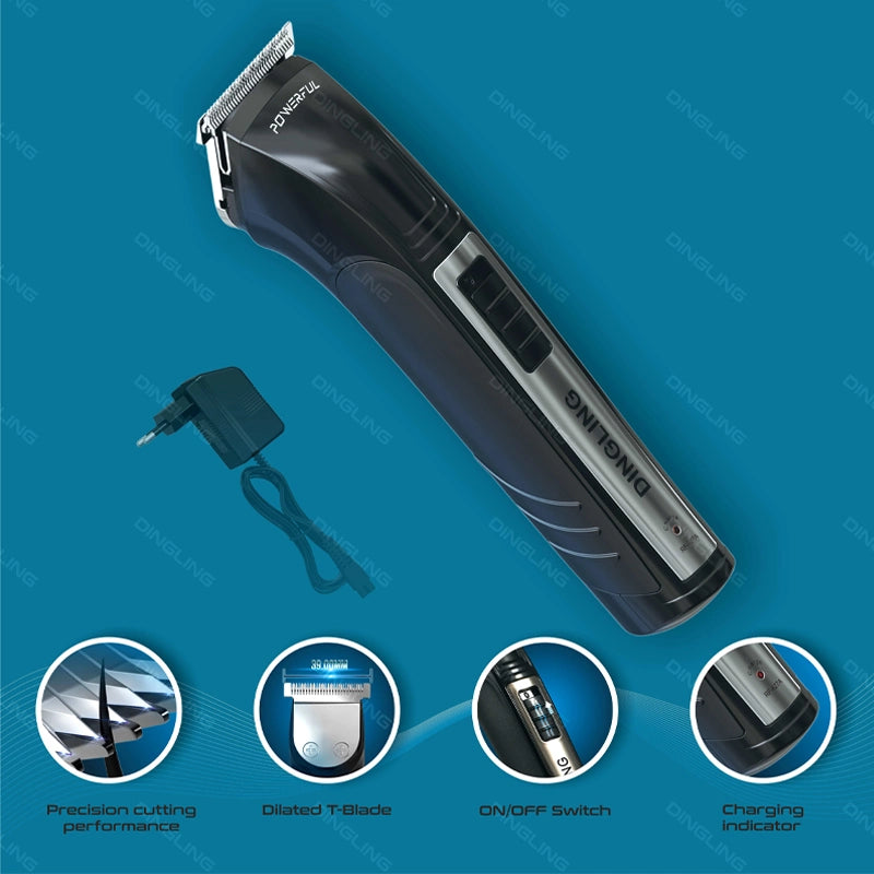Dingling RF-627 Electric Hair Clipper | USB Rechargeable Trimme