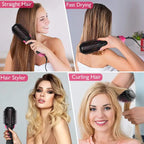 One Step Hot Air Brush - 3 in 1 Hair Dryer, Straightener & Curler