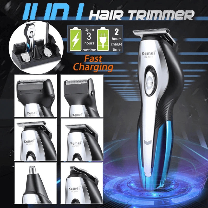 Kemei KM-5031 11-in-1 Grooming Kit | Perfect for All Your Grooming Needs
